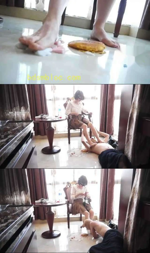 【黑丝诱惑】【莎莎】素人女王莎莎裸足踩踏喂食篇