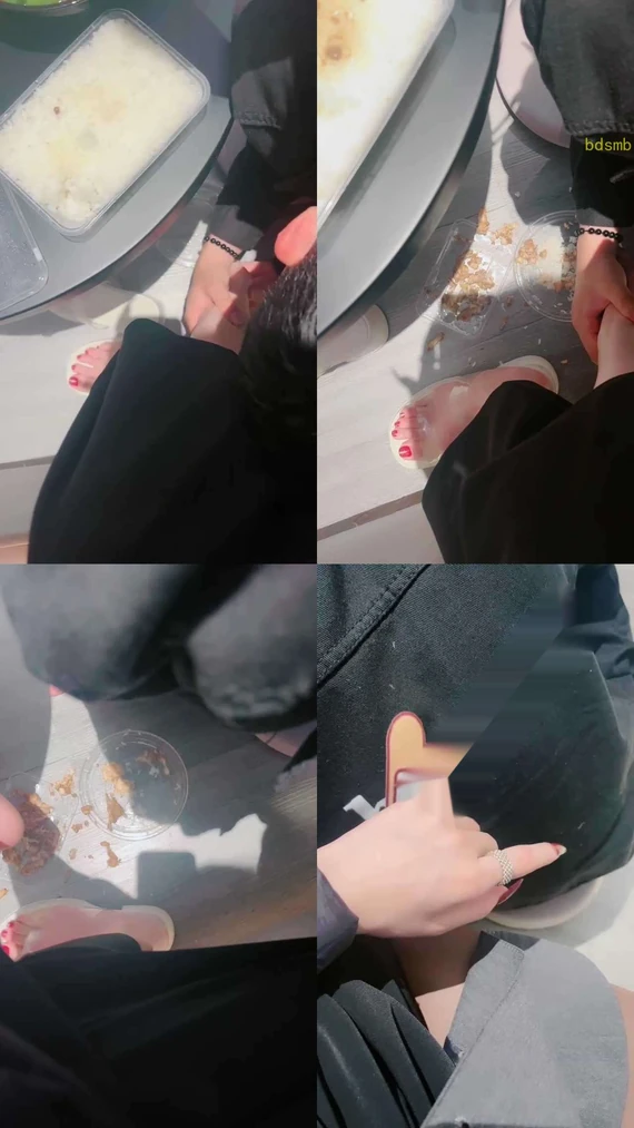 【诗诗】脚下喂食/裸足恋足舔
