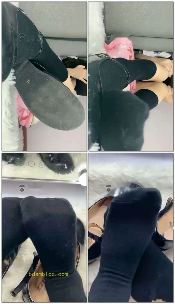 【绘子】公主范小皮鞋+黑棉袜