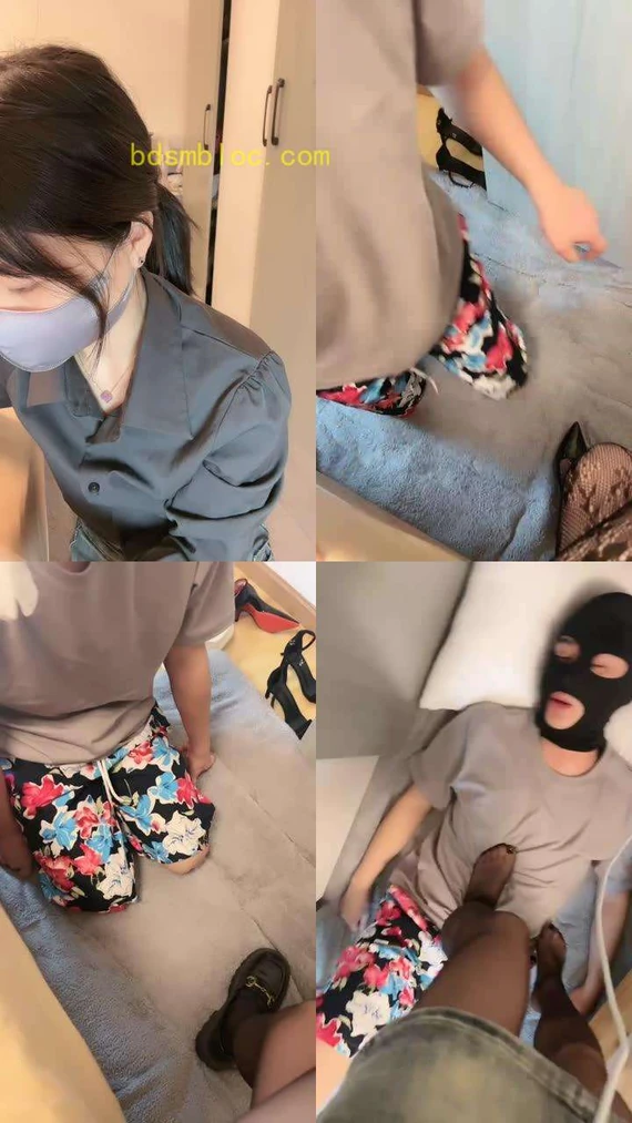 【安安】高跟裸足全体踩踏/黑丝皮鞋诱惑/堵嘴/骑马
