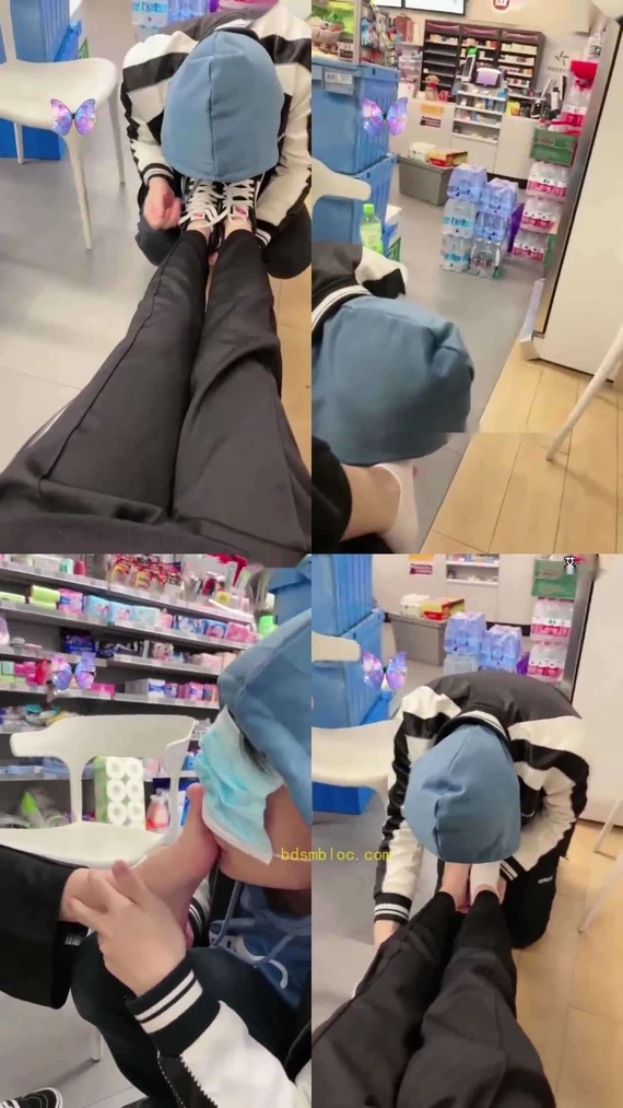 【未知女主】超市里当着众人公开调教学生