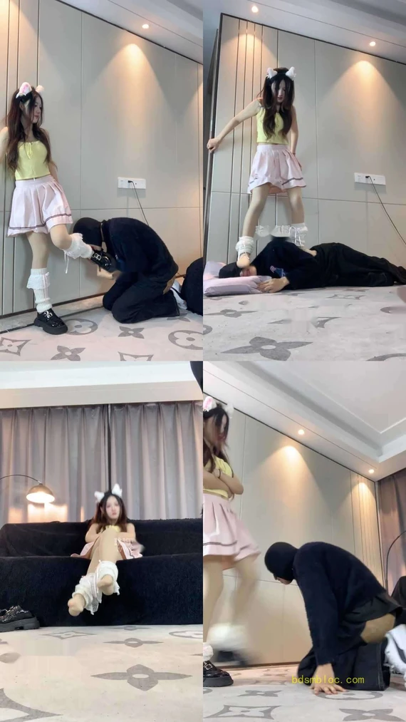【女生也能很暴力】舞蹈甜妹羞辱虐狗